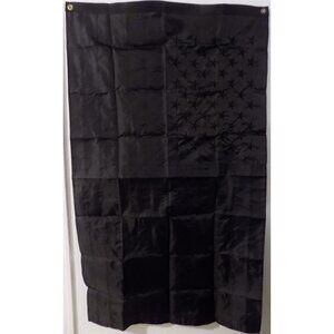 Black American Flag - 3 x 5 Embroidered - Police, Military, Veteran